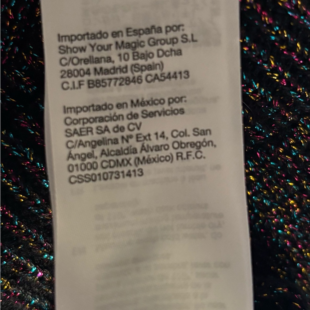 Compañía Fantástica Multicolor Glitter Ribbed Skirt Medium EUC - Picture 5 of 6